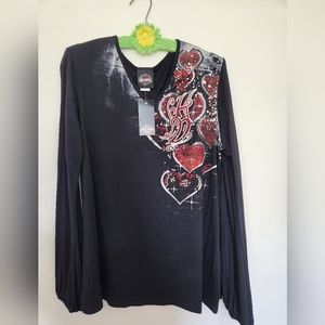 Genuine Harley Davidson Rhinestone top